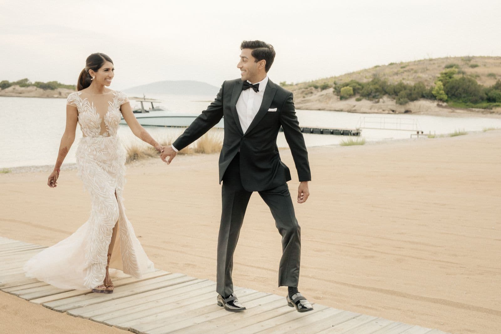 Sarika Tarsadia Patel and Mikhil Patel destination wedding Amanzoe Greece Hindu tradition